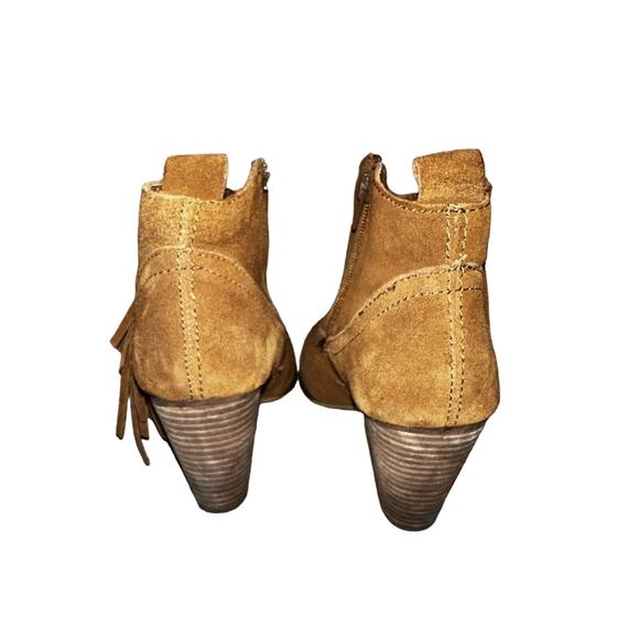 STEVE MADDEN Carmel Suede Women’s Boots Cowboy Fringe Block Heel Size 7.5 - Picture 7 of 9